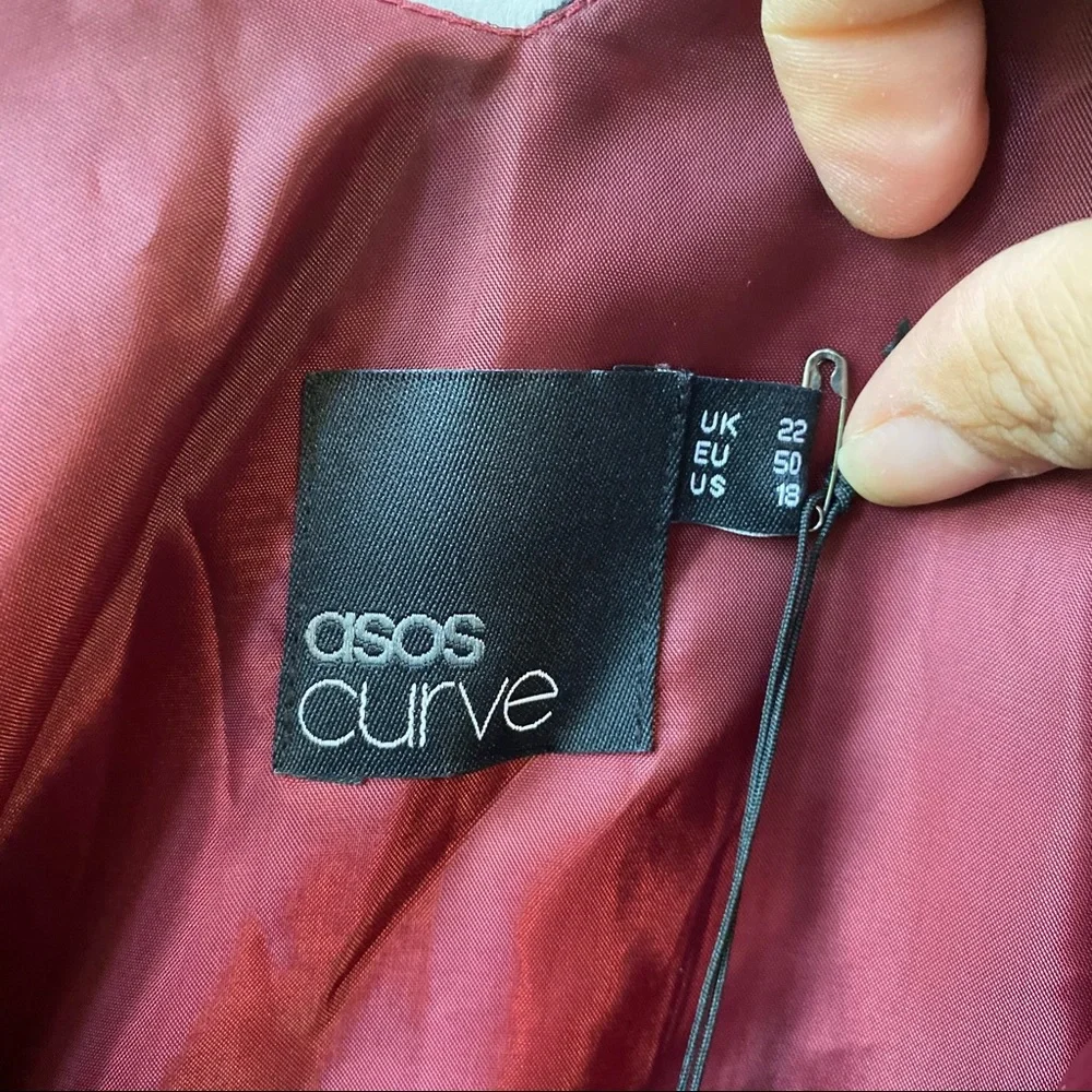 ASOS Curve Black Red Lace Tutu Dress Special Occasion Women's Plus Size 18 NWT - Picture 5 of 10